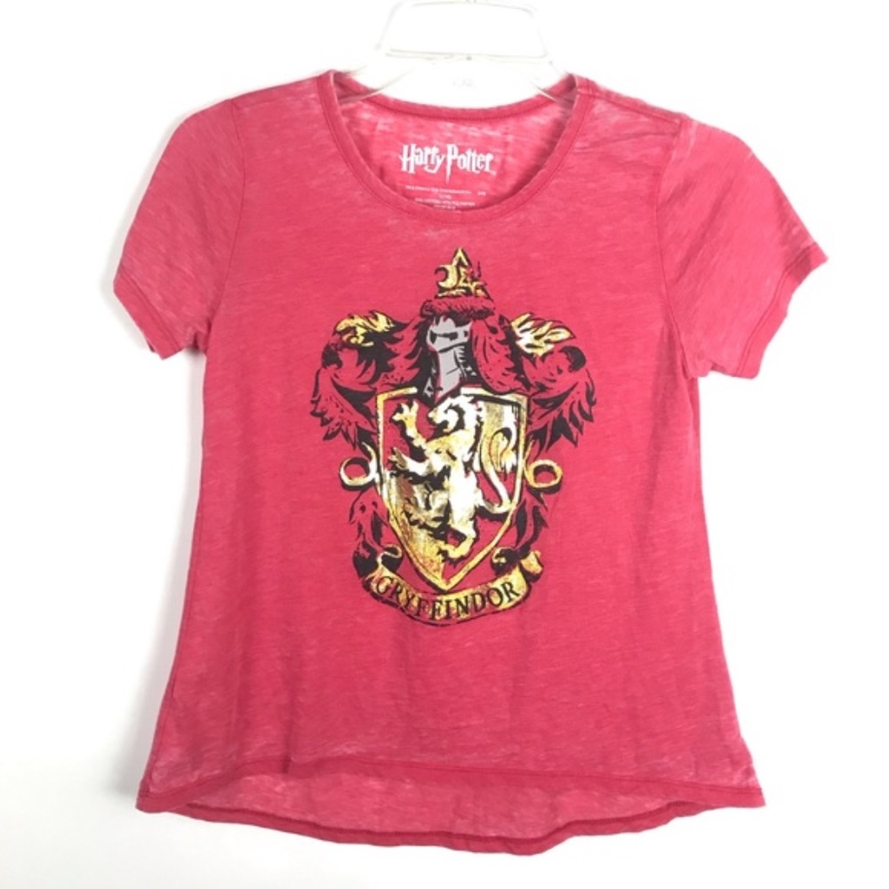 Harry Potter Red Gold Gryffindor Burnout Shirt Top
